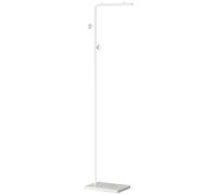 HOMCOM Perchero Recibidor Perchero de Pie con Base de Mármol Barra y 2 Ganchos de Metal para Dormitorio Pasillo 35x25x170 cm Blanco Aosom España