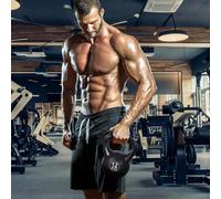 HOMCOM Pesa 12 kg, Kettlebell Revestimiento de Plástico y Relleno de Arena, con Mango Ancho y Base , para Entrenamiento Culturismo, en Casa, Gimnasio, Negro