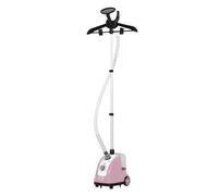 HOMCOM Plancha de Vapor con Depósito de 1,4 L y Temperatura Ajustable a 11 Niveles Calentamiento Rápido de 38 Segundos Centro de Planchado Vertical 1950W 26x21,5x146 cm Rosa