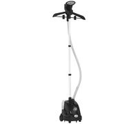 HOMCOM Plancha Vertical a Vapor de 1.4L con Barra Extensible y 2 Ruedas, en ABS y PP, 26x21.5x29 cm, Negro