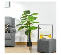 HOMCOM Planta Artificial Monstera en Maceta Altura 120 cm Árbol Tropical Decorativo con 20 Hojas para Hogar Salón Dormitorio Verde Aosom España