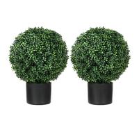 HOMCOM Planta artificial de boj en forma de bola, 52x40 cm, Verde