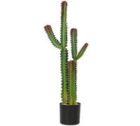 HOMCOM Planta artificial de interior 111 cm, árbol artificial cactus en maceta, para casa, oficina, salón, dormitorio, verde Aosom España