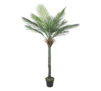 HOMCOM Planta Artificial Decorativa 180 cm Palmera Artificial con Maceta y Hojas para Interior Hogar Salón Oficina Verde