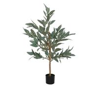 HOMCOM Planta Artificial Decorativa Grande 120 cm con Maceta y Hojas Verde