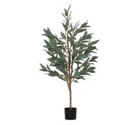 HOMCOM Planta Artificial Decorativa Grande 150 cm Laurel Artificial Planta con Maceta y Hojas para Interior Verde