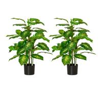 HOMCOM Plantas Artificiales Verde