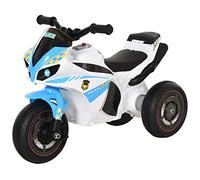 HOMCOM - Portador Infantil para Moto de Carreras, Efectos Musicales y Luminosos, Color Azul y Blanco