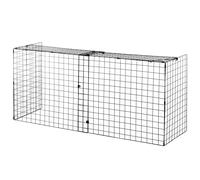 HOMCOM Protector de Chimenea con Longitud Ajustable Barrera de Seguridad para Estufa con Alambre de Metal 81,5-160x44x68 cm Negro Aosom España