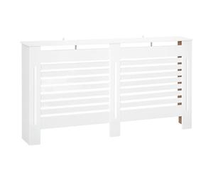 HOMCOM - Protector de radiador con estante, protector de radiador moderno, funda de radiador de MDF, 172 x 19 x 81 cm, color blanco