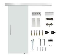 HOMCOM Puerta Corredera 205x90cm Puertas Vidrio Corrediza Deslizante Cristal sin obra