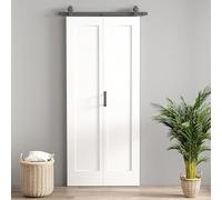 HOMCOM Puerta Corredera con Herrajes Puerta Plegable 90x210 cm Blanco