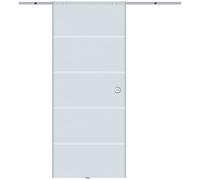HOMCOM Puerta corredera de cristal Puerta corredera de cristal Puerta de habitación parcialmente satinada 900 x 2050 mm