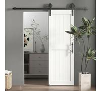 HOMCOM Puerta Corredera de Granero con Herrajes 71,5x213,4 cm Blanco