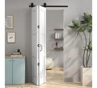 HOMCOM Puerta Corredera Plegable con Herrajes 91,4x213,4 cm Blanco