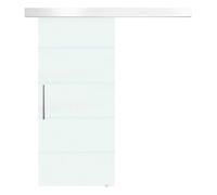 Homcom puerta corrediza de vidrio puerta corredera deslizante de cristal seguridad 90x205 cm
