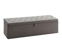 HOMCOM Puff Almacenaje Banco Almacenaje Grande 141L 137x41x42cm Gris