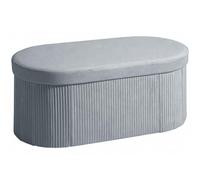 HOMCOM Puff Almacenaje Plegable Terciopelo 72 L 76x38x35 cm Gris Oscuro | Banco Almacenaje, Baúl de Almacenamiento, Carga 120 kg, Taburete para Sala de Estar, Dormitorio, Entrada