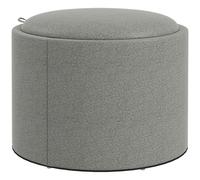 HOMCOM Puffs Contenedor Efecto Lino de 120 kg máxcon Bandeja Rebatible en MDF 56x56x42 cm Gris Aosom España
