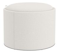 HOMCOM Puffs Taburete Acolchado de Lino con Almacenamiento Oculto y Tapa Reversible 56x56x42 cm Crema + Natural Aosom España