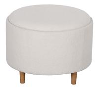 HOMCOM Puffs Taburete acolchonado Felpa de peluche almacenamiento oculto tapa reversible 56x56x42 cm Blanco Aosom España