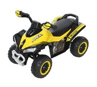 HOMCOM Quad Moto Correpasillo para Niños +18-36 Meses con Función de Luces y Música Diseño Soporta hasta 20 kg 67,5x38x44 cm Amarillo Aosom España