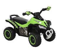 HOMCOM Quad Correpasillos Coche Correpasillos para Niños de 18-36 Meses con Función de Luces y Música Soporta hasta 20 kg 67,5x38x44 cm Verde