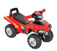 HOMCOM Quad Correpasillos Infantil Coche sin Pedales para Bebé Juguete Andador Estilo Carrera con Bocina Música Luces 60x38x42cm Aosom España