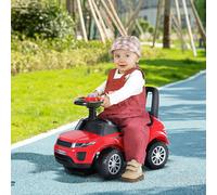 HOMCOM Quad Correpasillos 1-3 Años Estilo Carrera Juguete Andador Blanco