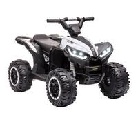 HOMCOM Quad Eléctrico para Niños 3-5 Años 12V con 2 Motores Faros Bocina White