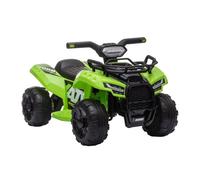 HOMCOM Quad Eléctrico para Niños de +18 Meses Vehículo Eléctrico a Batería 6V Infantil con Velocidad de 2 km/h y Avance 70x42x45 cm Verde