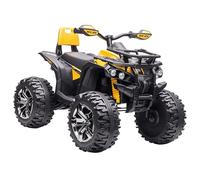HOMCOM Quad Eléctrico para Niños 12V con 2 Motores para 3-5 Años Amarillo