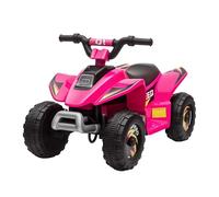 HOMCOM Quad Eléctrico para Niños 18-36 Meses con 6V 72x40x45,5 cm Rosa