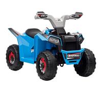 HOMCOM Quad Eléctrico para Niños 6V, Quad para Niños de 18-36 Meses con Avance y Retroceso, Velocidad de 2,5 km/h, Azul