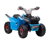 HOMCOM Quad Eléctrico para Niños 6V, Quad para Niños de 18-36 Meses con Avance y Retroceso, Velocidad de 2,5 km/h, Azul