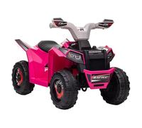 HOMCOM Quad Eléctrico para Niños 6V, Quad para Niños de 18-36 Meses con Avance y Retroceso, Velocidad de 2,5 km/h, Rosa