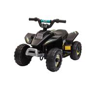 HOMCOM Quad Eléctrico para Niños de 18-36 Meses Cuatrimoto a Batería 6V con Avance y Retroceso Carga Máx. 20 kg 72x40x45,5 cm Negro Aosom España