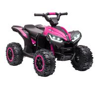 HOMCOM Quad Eléctrico para Niños de 3-5 Años Vehículo Eléctrico a Batería 12V con 2 Motores 83x53x55,5 cm Rosa