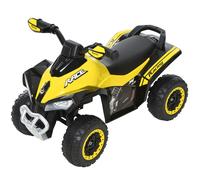 HOMCOM Quad Moto Correpasillo para Niños +18-36 Meses con Función de Luces y Música Diseño Soporta hasta 20 kg 67,5x38x44 cm Amarillo Aosom España