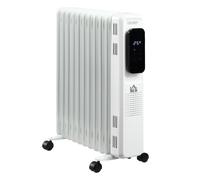 HOMCOM Radiador de Aceite 2290-2720W 3 Niveles de Potencia con 11 Elementos 20m²