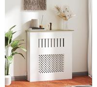HOMCOM Radiator Cover, MDF Radiator Cover, 78 x 19 x 81 cm, Radiator Cover, Modern Honeycomb Design, for Living Room, Bedroom, White