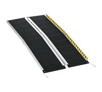 HOMCOM - Rampa de carga para silla de ruedas, scooter plegable antideslizante con bordes de seguridad, capacidad de carga, 272 kg, color negro