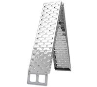 HOMCOM Rampa de Carga Plegable, Rampa de Acceso para Motocicletas de Acero Galvanizado Antideslizante con Correas de Seguridad, Plataforma de Carga para Motocicletas, Bicicletas y Bicicletas de