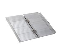 HOMCOM Rampa para Sillas de Ruedas Plegable, 61 cm, Carga 270 kg, Rampa Portátil de Aluminio Antideslizante con Bordes de Seguridad y Asa, para Escaleras, Puertas, Discapacitados