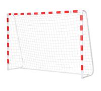 HOMCOM Red de fútbol, portería para fútbol y fútbol 5 en plástico PE para adultos y niños, 302x83x201cm Aosom España