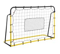 HOMCOM Red de rebote de fútbol, 184x123 cm, rebote de fútbol, 5 ángulos ajustables de 60° a 90°, amarillo y Negro Aosom España