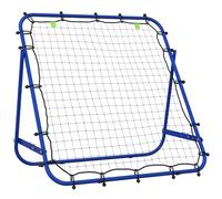 HOMCOM Red de Rebote de fútbol, Ajustable, Objetivo de Retroceso, Ayuda de Entrenamiento para Adolescentes y Adultos, para práctica multideportiva, Azul