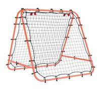 HOMCOM Red de Rebote de fútbol de Doble Cara, Red de Rebote de fútbol con Cinco ángulos Ajustables, Color Naranja