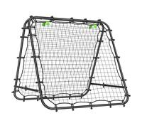 HOMCOM Red de Rebote Plegable de Doble Cara, Reboteador de Fútbol Ángulo Ajustable de 5 Niveles, con Tubo de Acero, Fácil de Instalar, Entrenamiento de Fútbol, Tenis, Béisbol, 100x95x90 cm, Negro