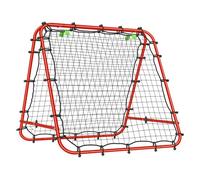 HOMCOM Red de Rebote Plegable de Doble Cara, Reboteador de Fútbol Ángulo Ajustable de 5 Niveles, con Tubo de Acero, Fácil de Instalar, Entrenamiento de Fútbol, Tenis, Béisbol, 100x95x90 cm, Rojo